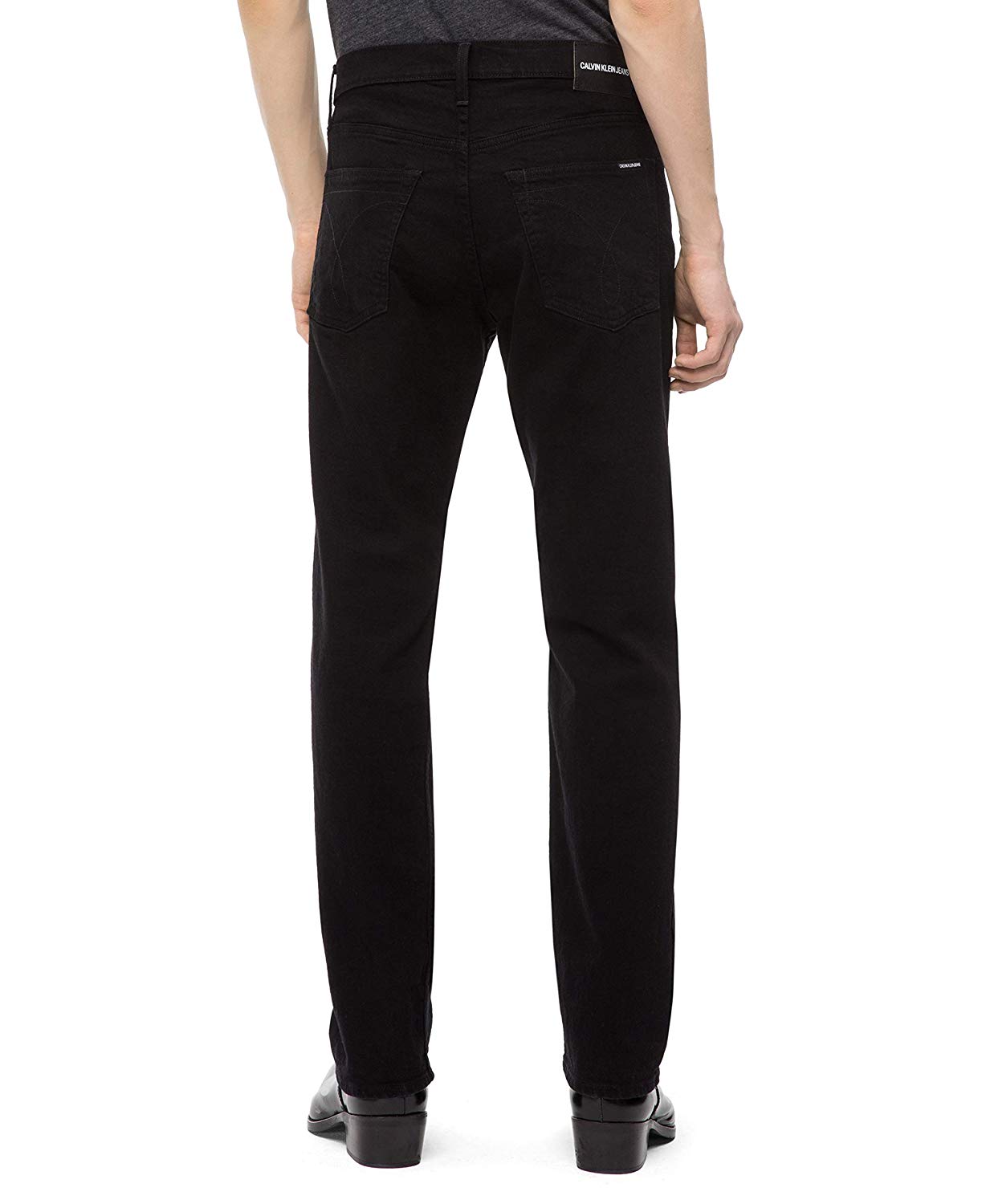 Calvin Klein Men's Straight Fit Jeans, Forever, Forever Black, Size 32W ...