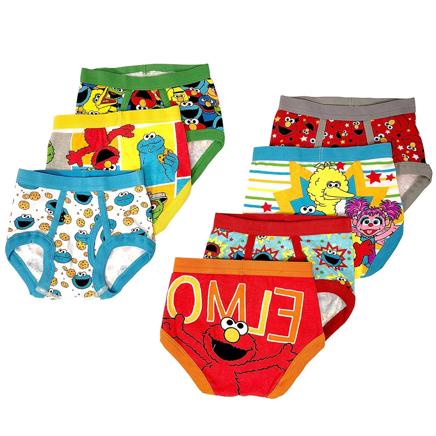 Sesame Street Elmo Set of 7 Toddler Boys' Briefs 2T/3T, Assorted, Size