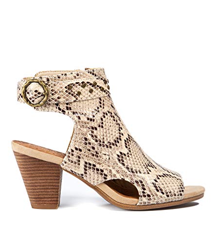 Bare Traps Womens Reining Peep Toe Casual Ankle Strap, Sandstone Snake ...