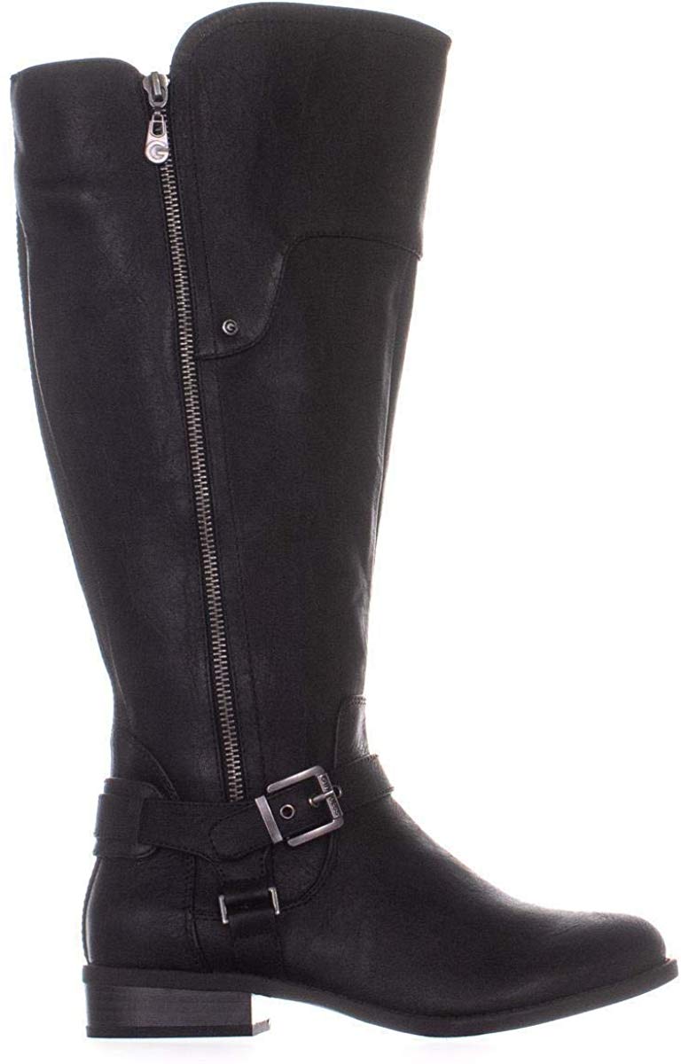 Guess Womens Harson Leather Almond Toe Knee High Riding Boots, Black, Size 6.5 192851195780 | eBay