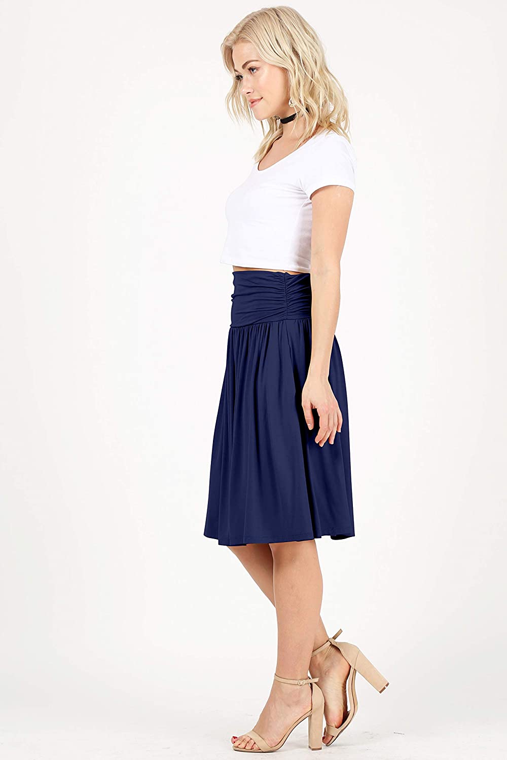 Grey Skirts for Women Reg and Plus Size Skirts a Line Knee, Blue, Size ...