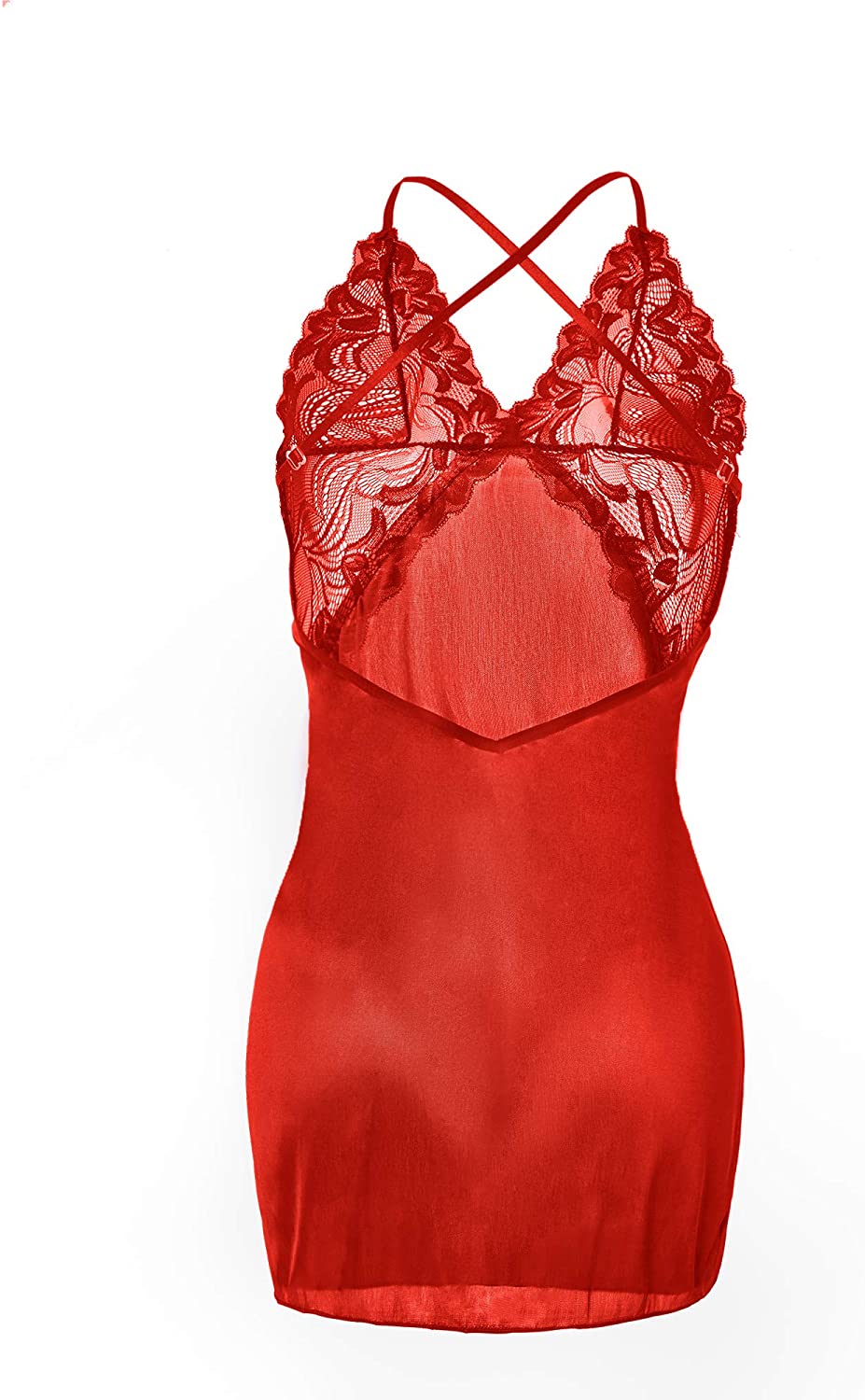 Avlovelace Lingerie For Women V Neck Nightwear Satin Sexy Red Size Xx Large Qk Ebay