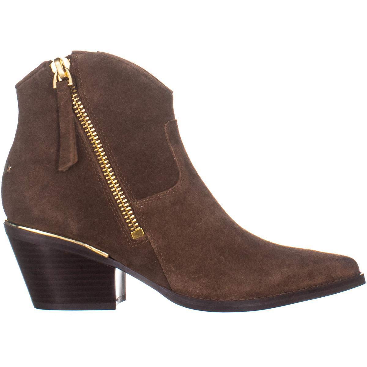 Guess Womens Nalony Leather Pointed Toe Ankle Cowboy Boots, Brown, Size 11.0 2dw eBay