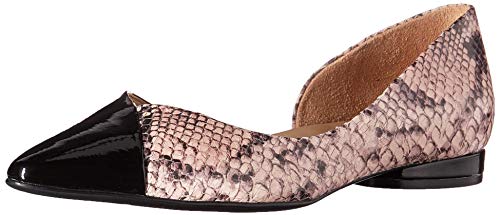 black snakeskin ballet flats