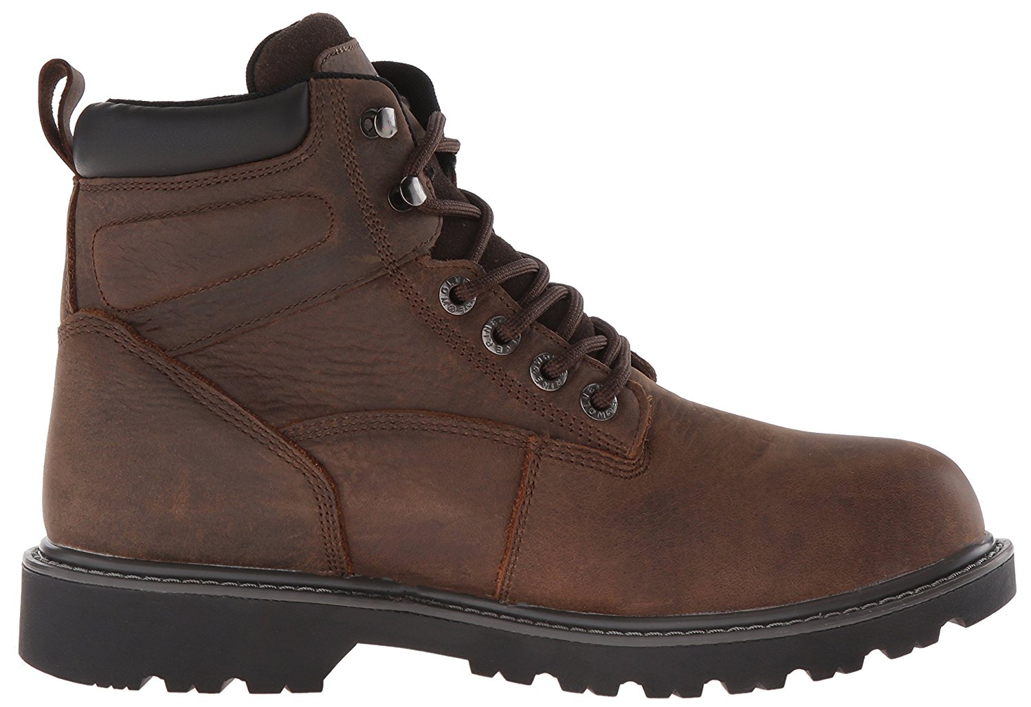 Wolverine Mens Floorhand 6 inch Leather Soft toe Lace Up, Dark Brown