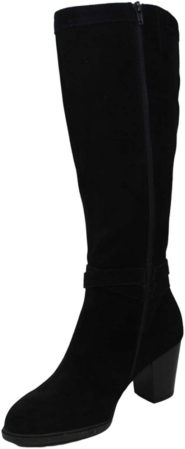 Giani Bernini Womens Rozario Leather Tall Knee-High Boots, Black Suede ...