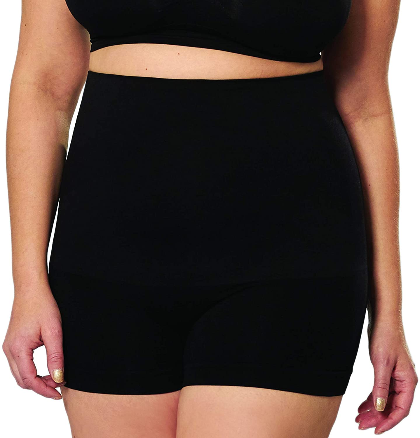 EMPETUA Shapermint HighWaisted Body Shaper Boyshorts , Black, Size X