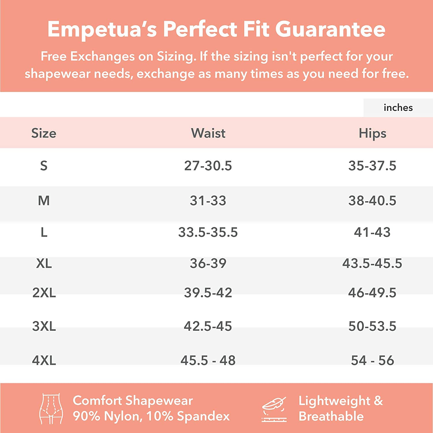 EMPETUA Shapermint HighWaisted Body Shaper Boyshorts , Black, Size XX