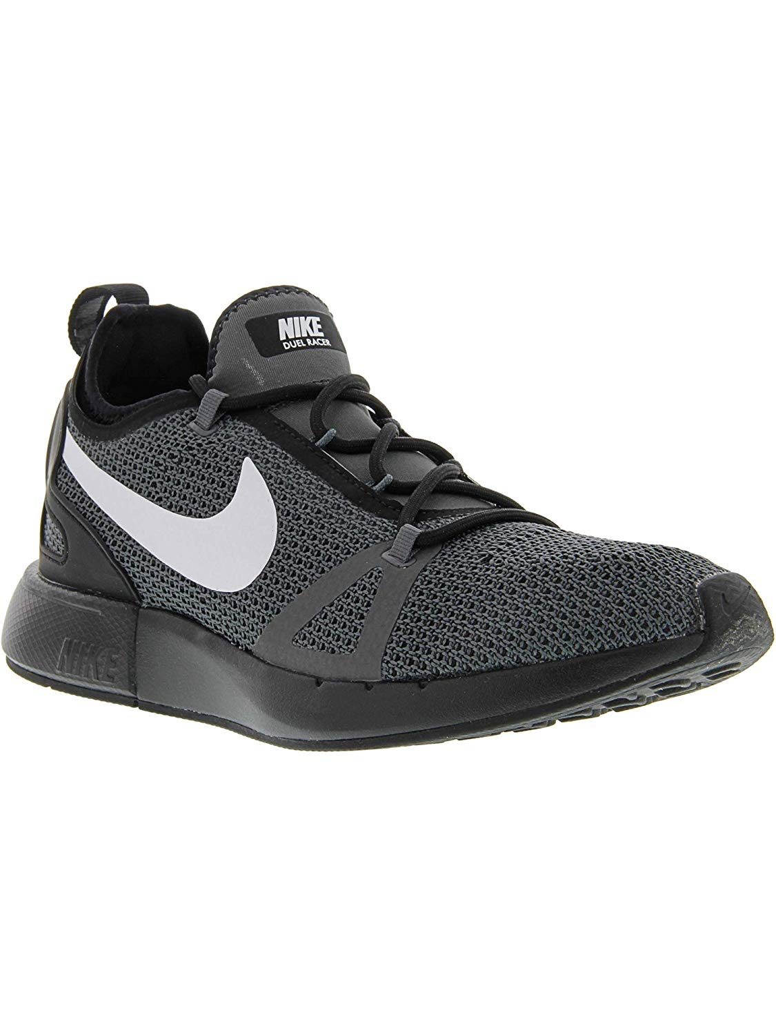 Nike Womens Dual Racer Fabric Low Top Lace Up Running Sneaker, Black ...