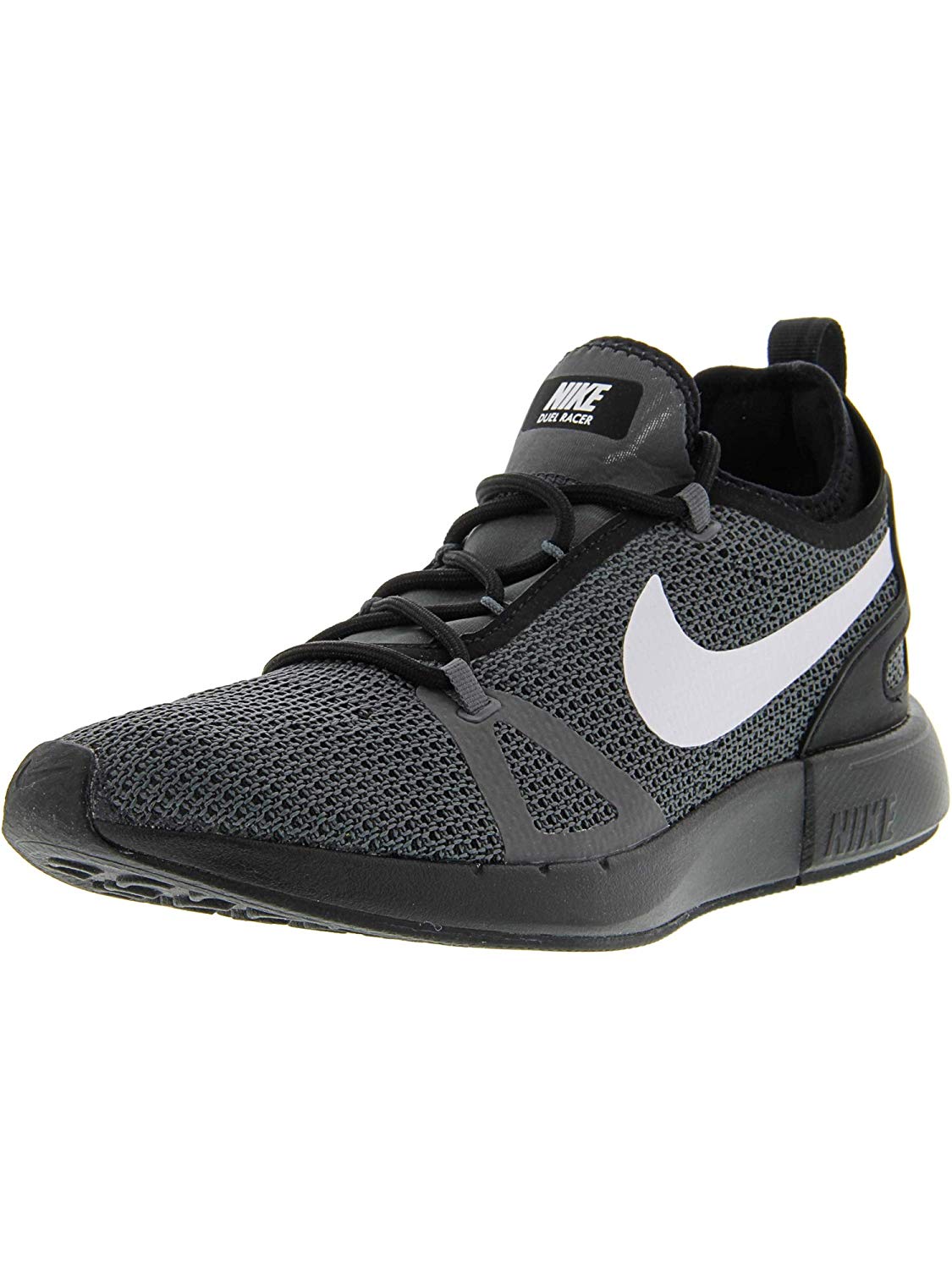 Nike Womens Dual Racer Fabric Low Top Lace Up Running Sneaker, Black ...