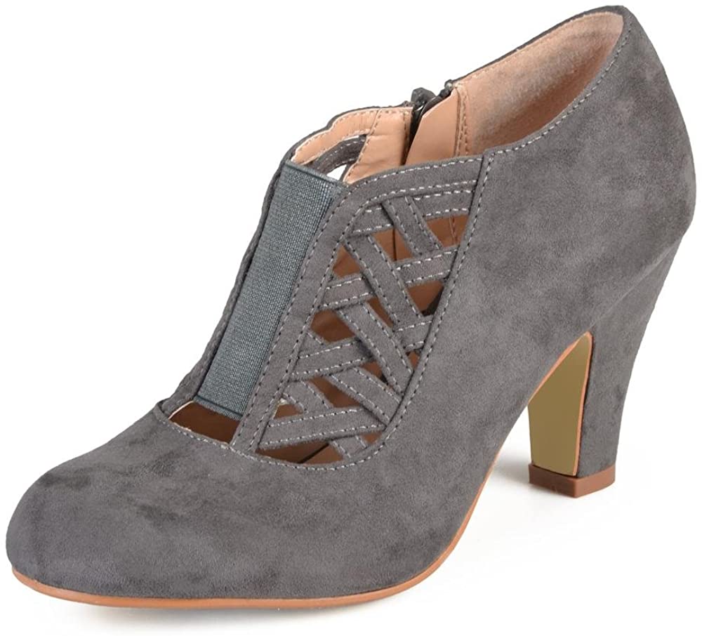 Journee Collection Women's Shoes Piper bootie Closed Toe Ankle, Grey ...