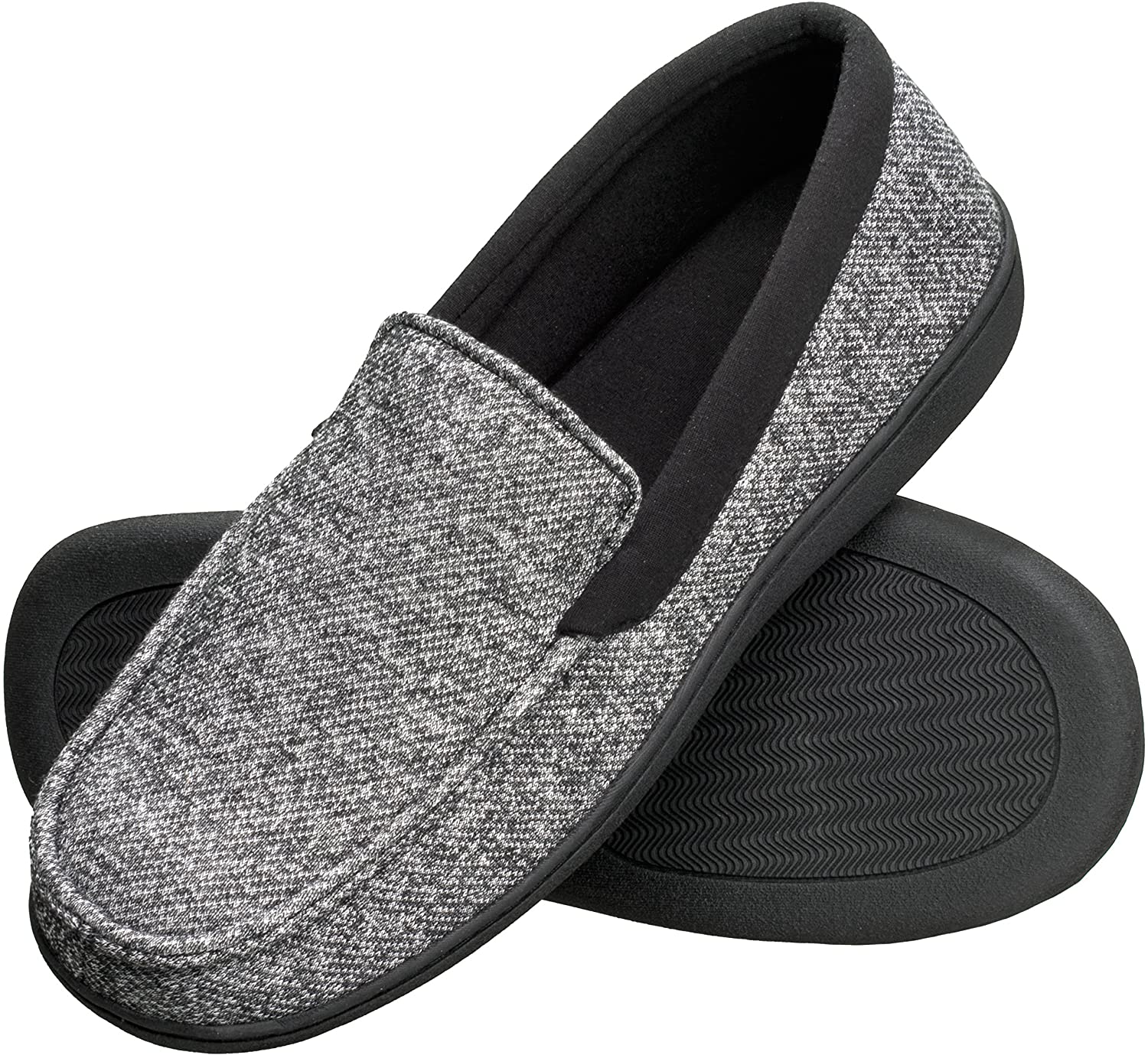Hanes Boys Slipper Moccasin House Shoe with Indoor Outdoor Memory Foam Sole Fresh Iq Odor Protection Slipper 