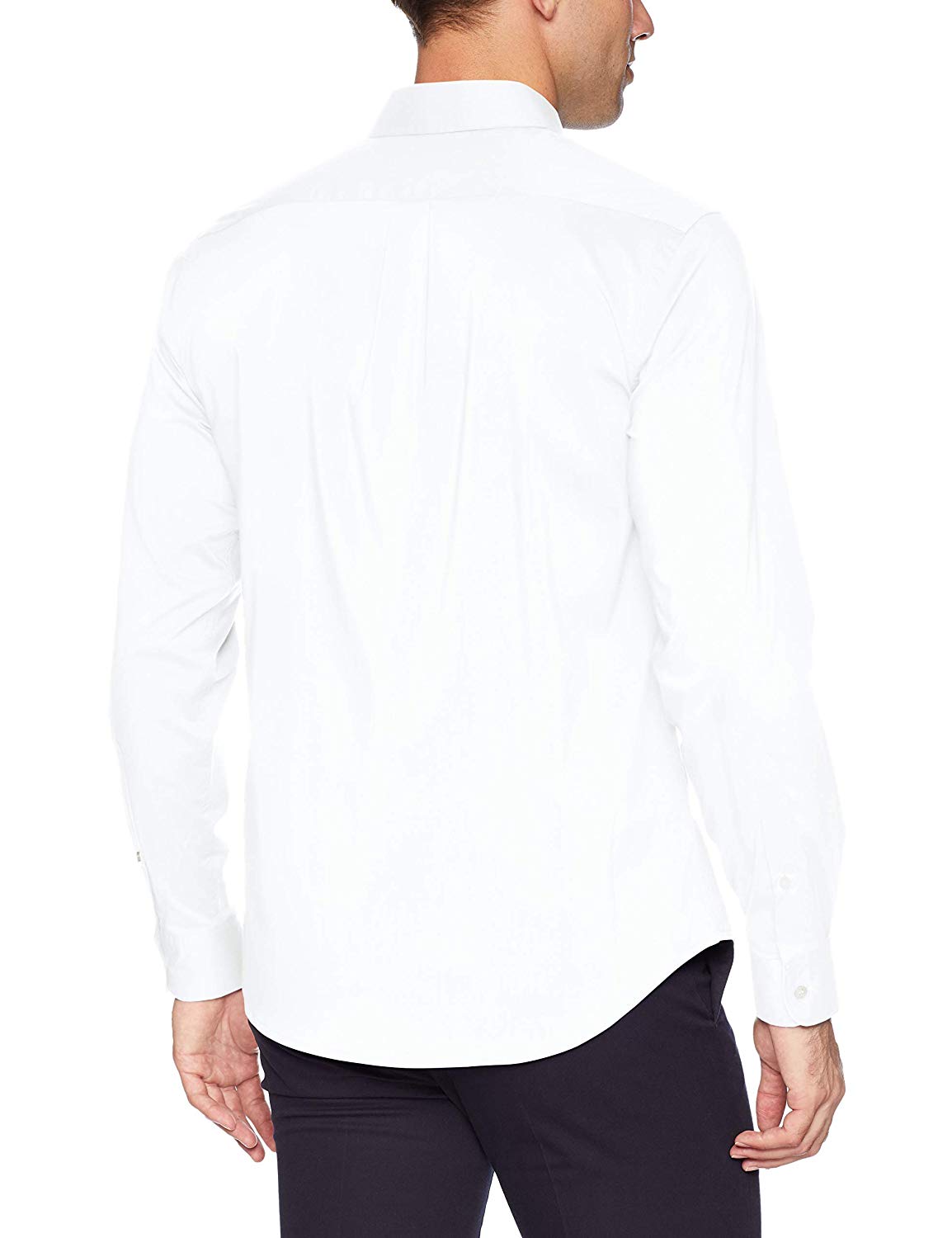 Dockers Men's Long Sleeve Button Front Comfort Flex, Paper White, Size ...