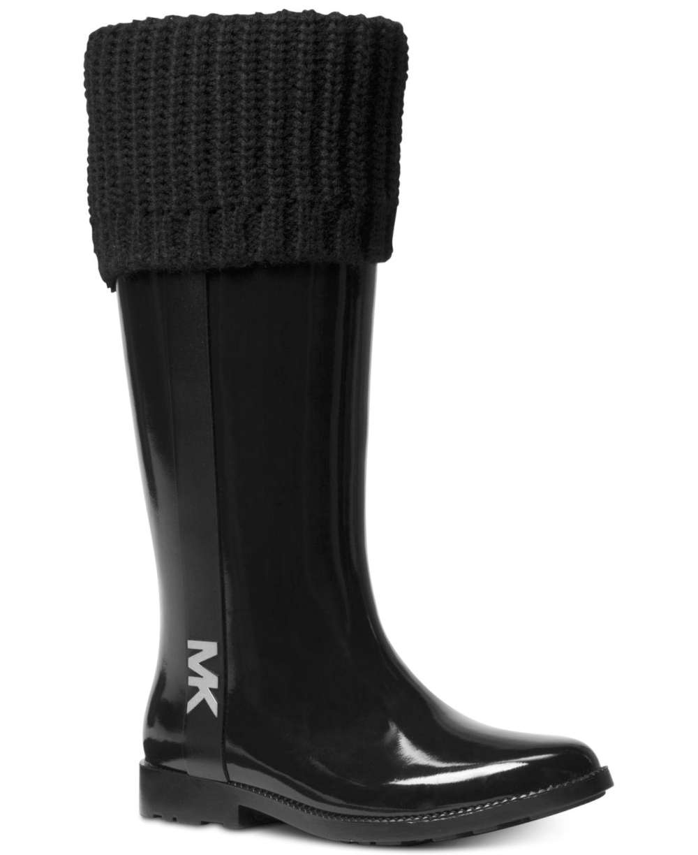michael kors tavie rain boots silver