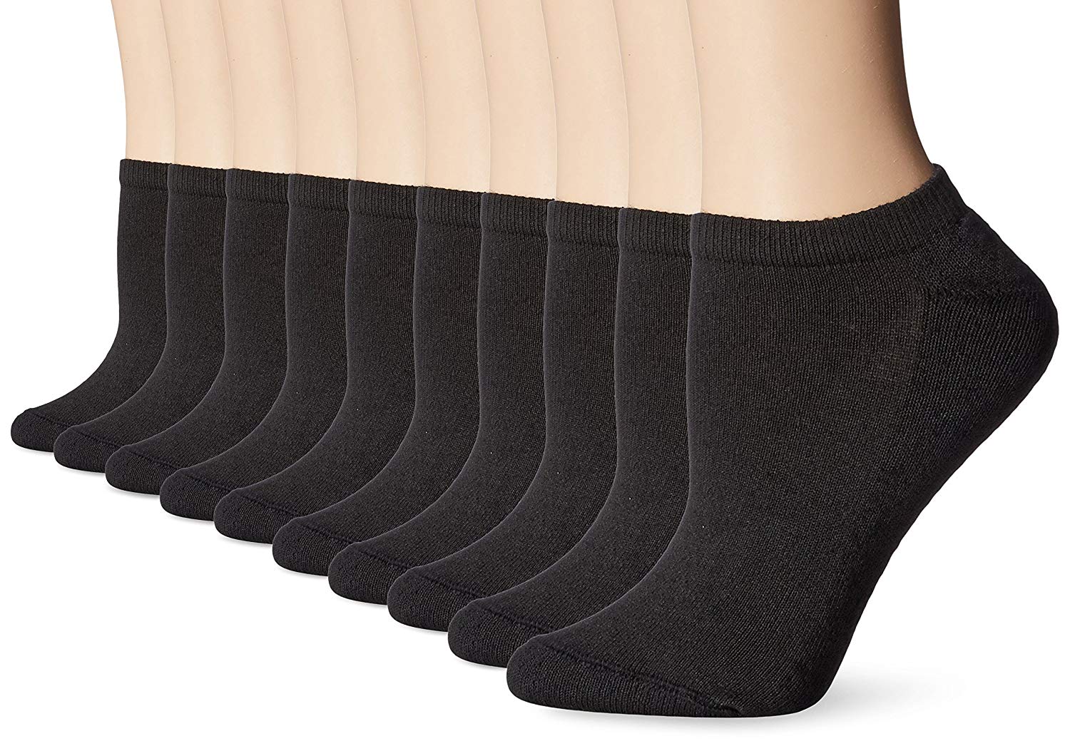 hanes big and tall ankle socks black