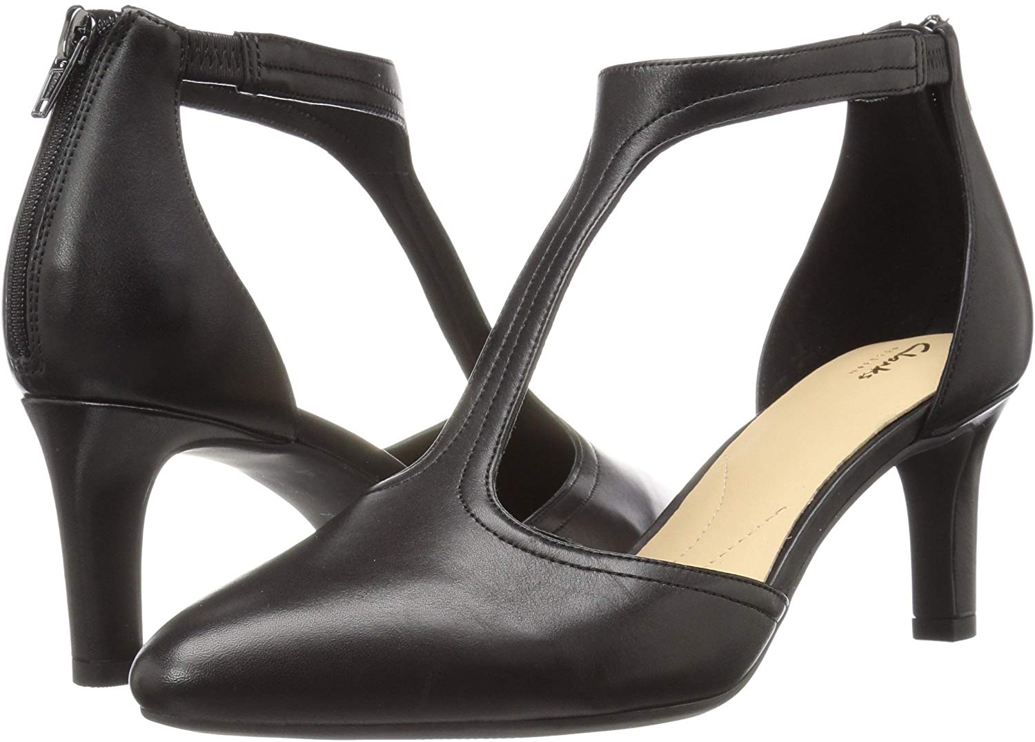 clarks sheer lily leather pumps