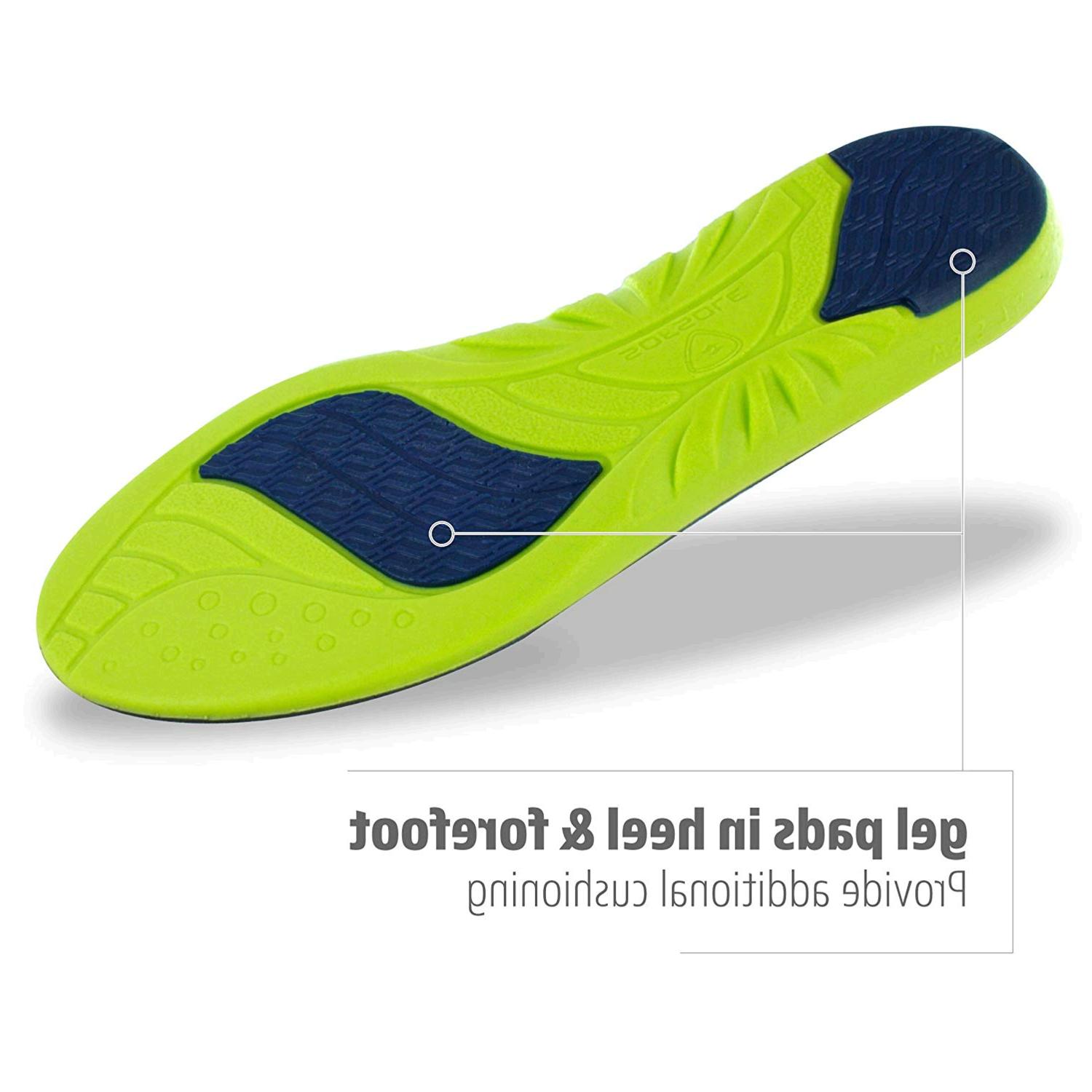 Sof Sole Insoles Men's Athlete Performance Full-Length Gel Shoe, Blue ...