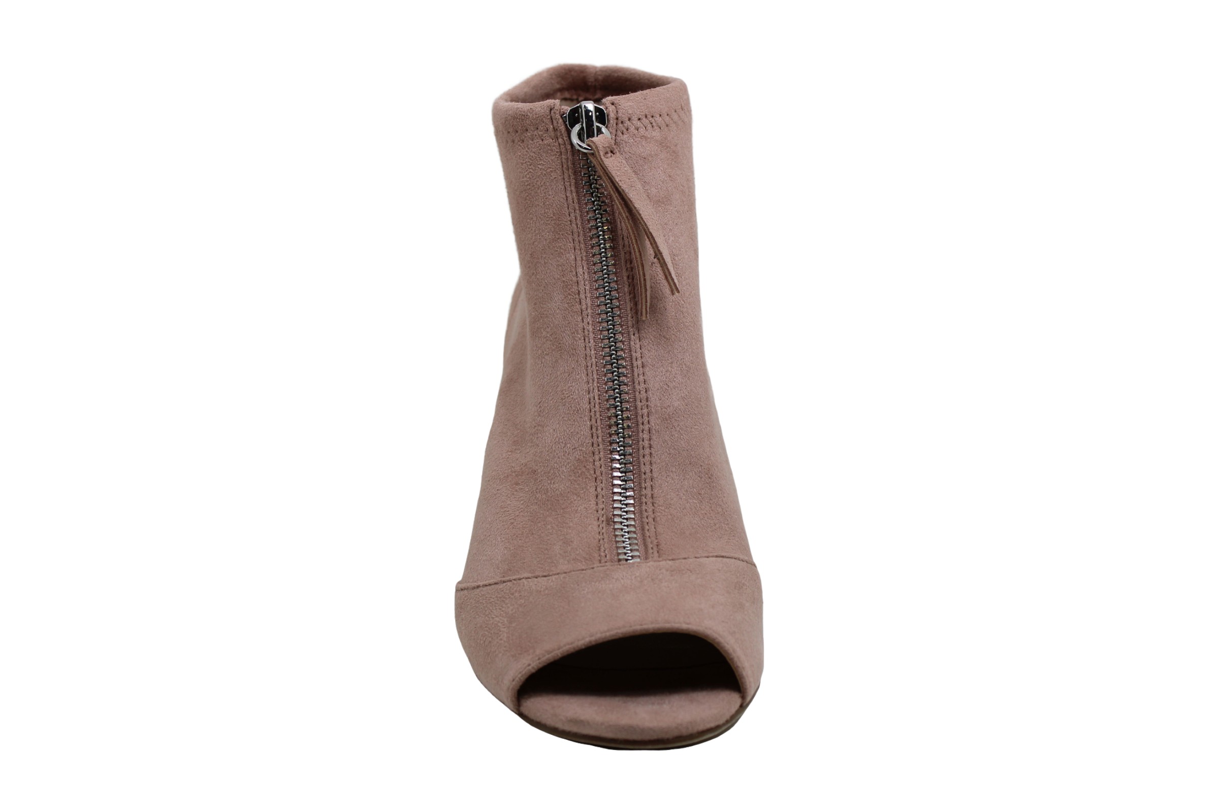 faux suede block heel booties