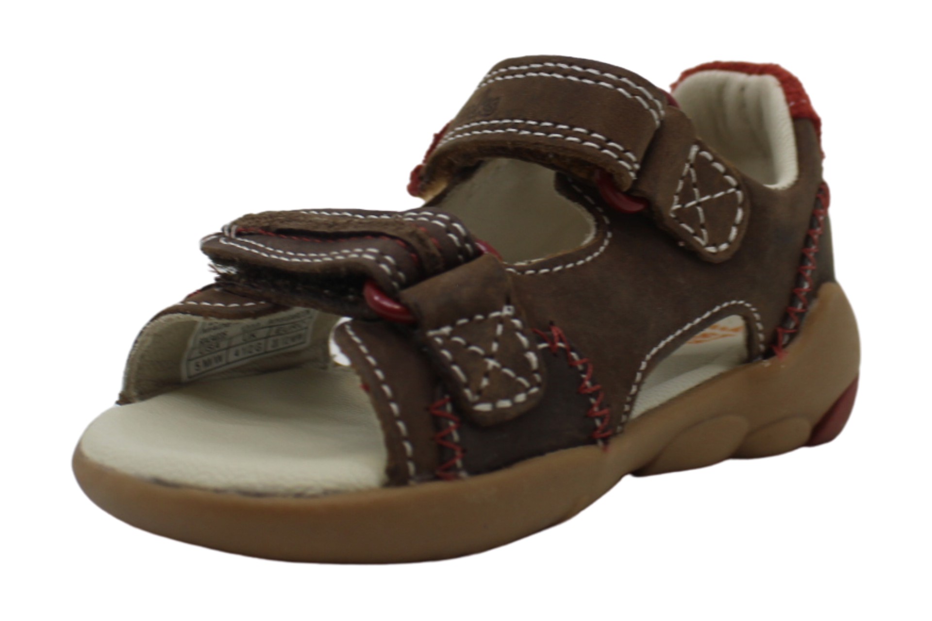 Clarks Children Shoes 26100239 Leather, Brown/burgundy, Size Toddler 5.