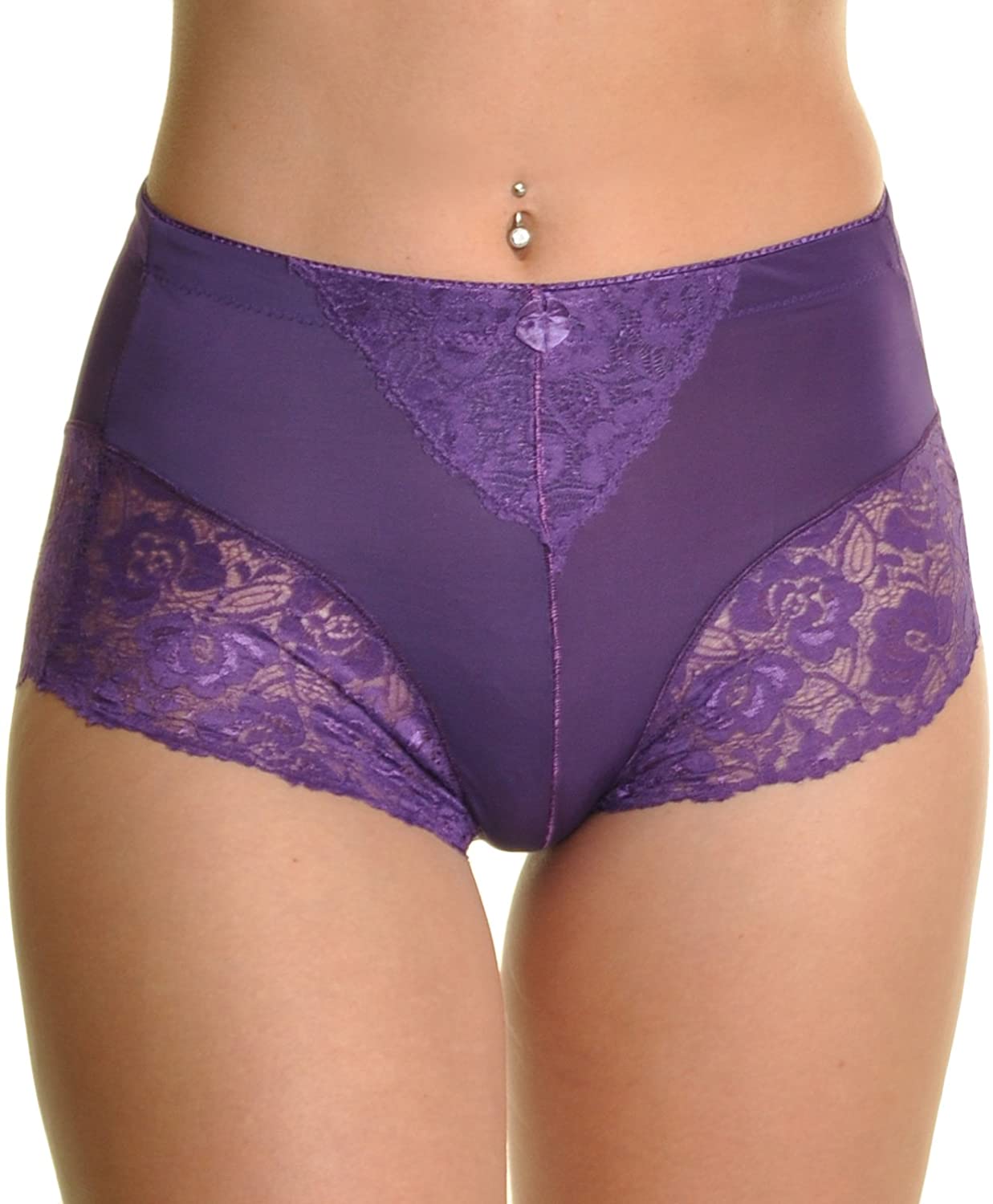 Angelina Womens High Waist Boxer Briefs With Lace 12 Pack Floral Lace Size 9 Ebay 0544