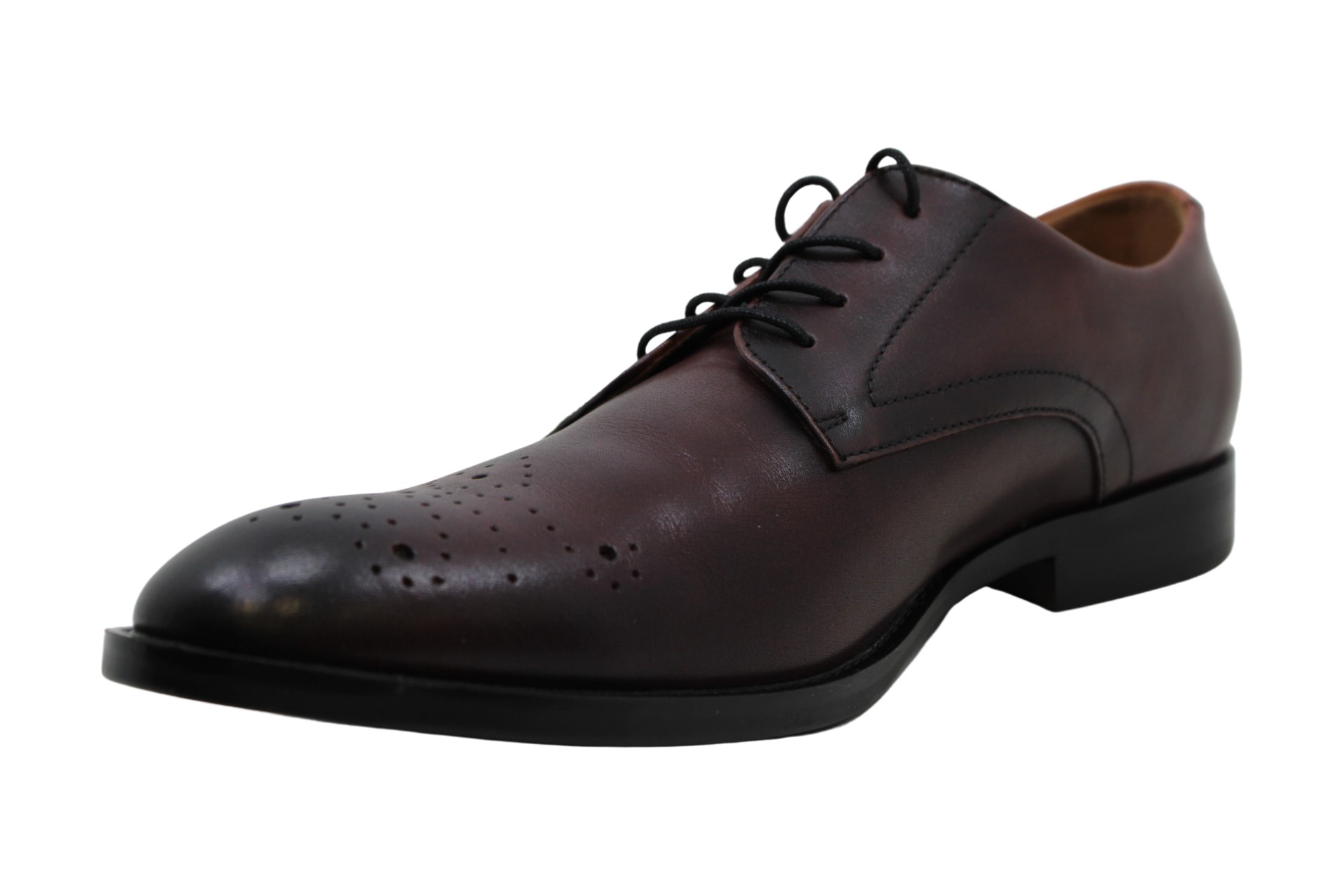 Alfani Men's Shoes Darwin Leather Lace Up Dress Oxfords, Oxblood, Size ...