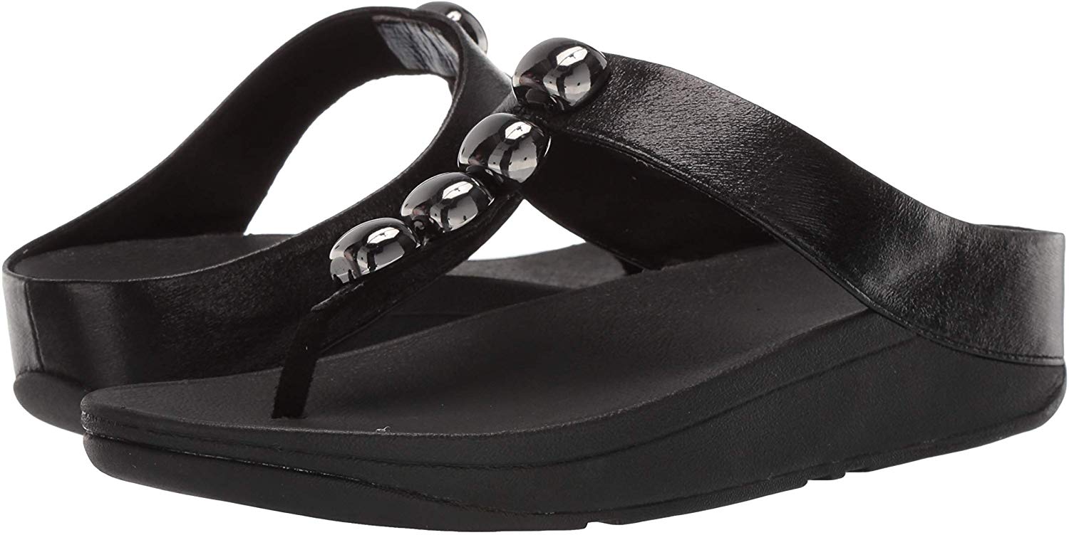 FitFlop Women's Rola Glitzy Flip-Flop, Black, Size 7.0 u3sv | eBay