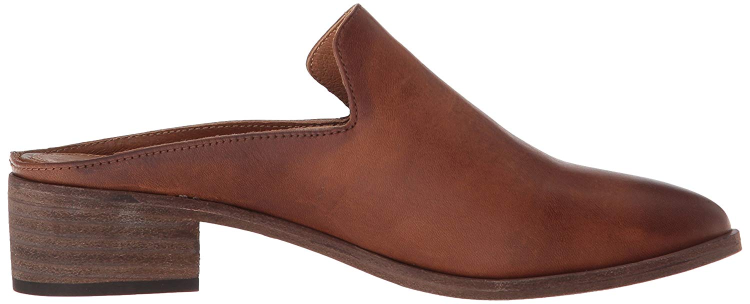 cognac flat mules