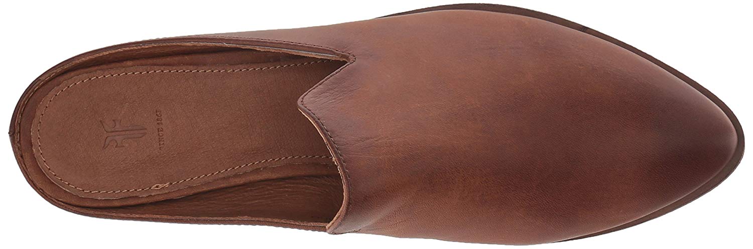 cognac woven mules