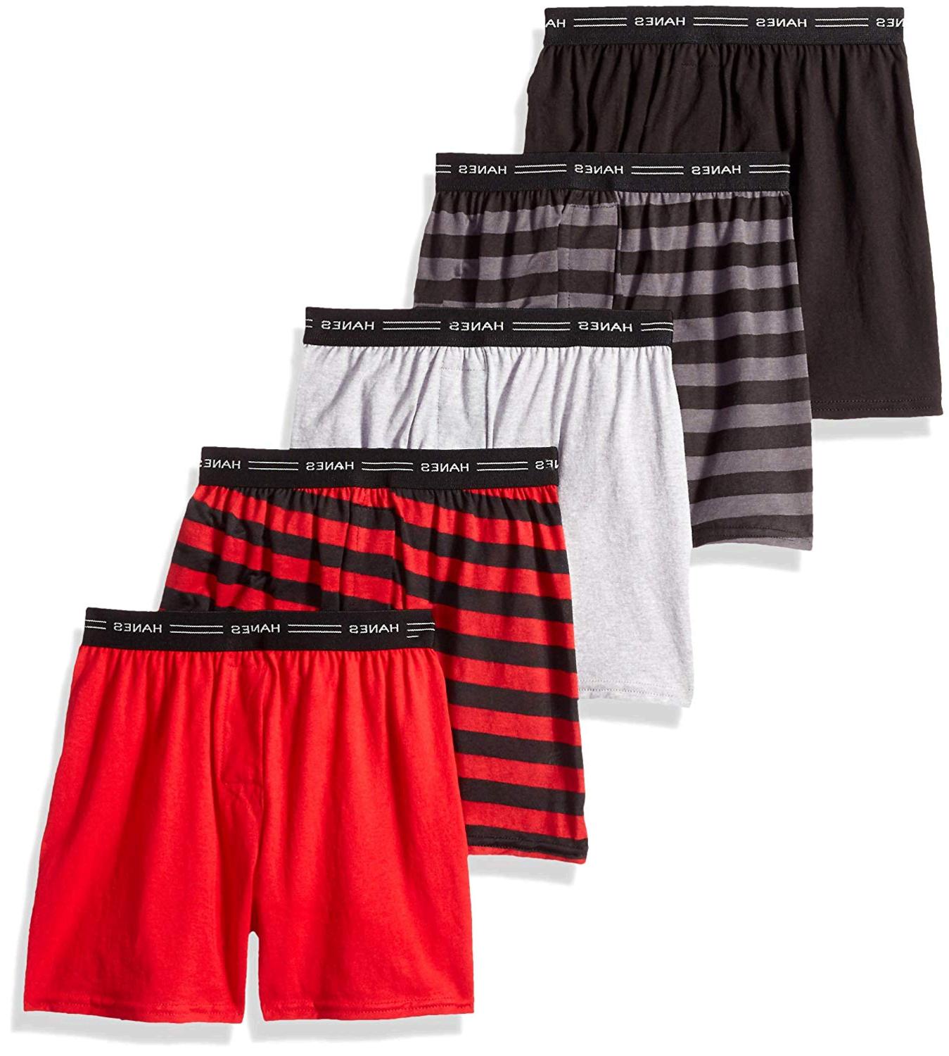 Hanes Boys' 5-Pack Comfort Flex Knit Boxer, Assorted,, Assorted, Size ...