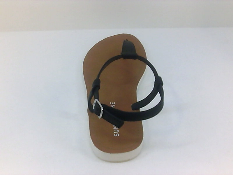 Sun - Stone Women's Shoes Flat Sandals, Black, Size 6.5 | eBay
