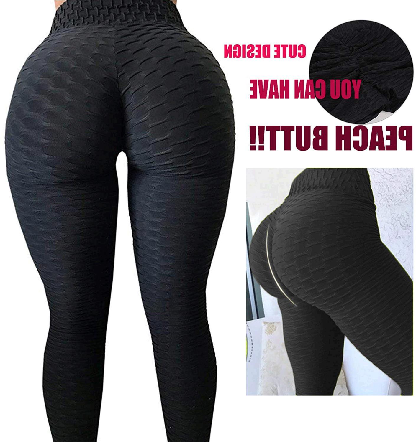 Fittoo Womens Heart Shape Yoga Pants Sport Pants Workout Black Size Medium Ebay 