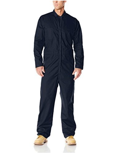 red kap men's long sleeve twill action back coverall