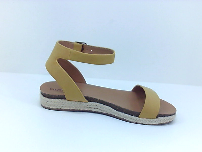 city classified gold sandals