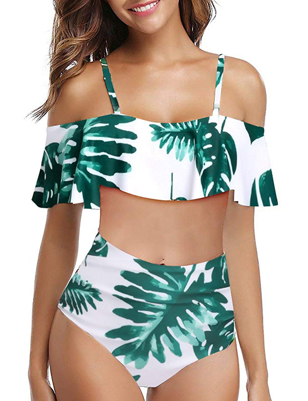 flounce top swimsuit