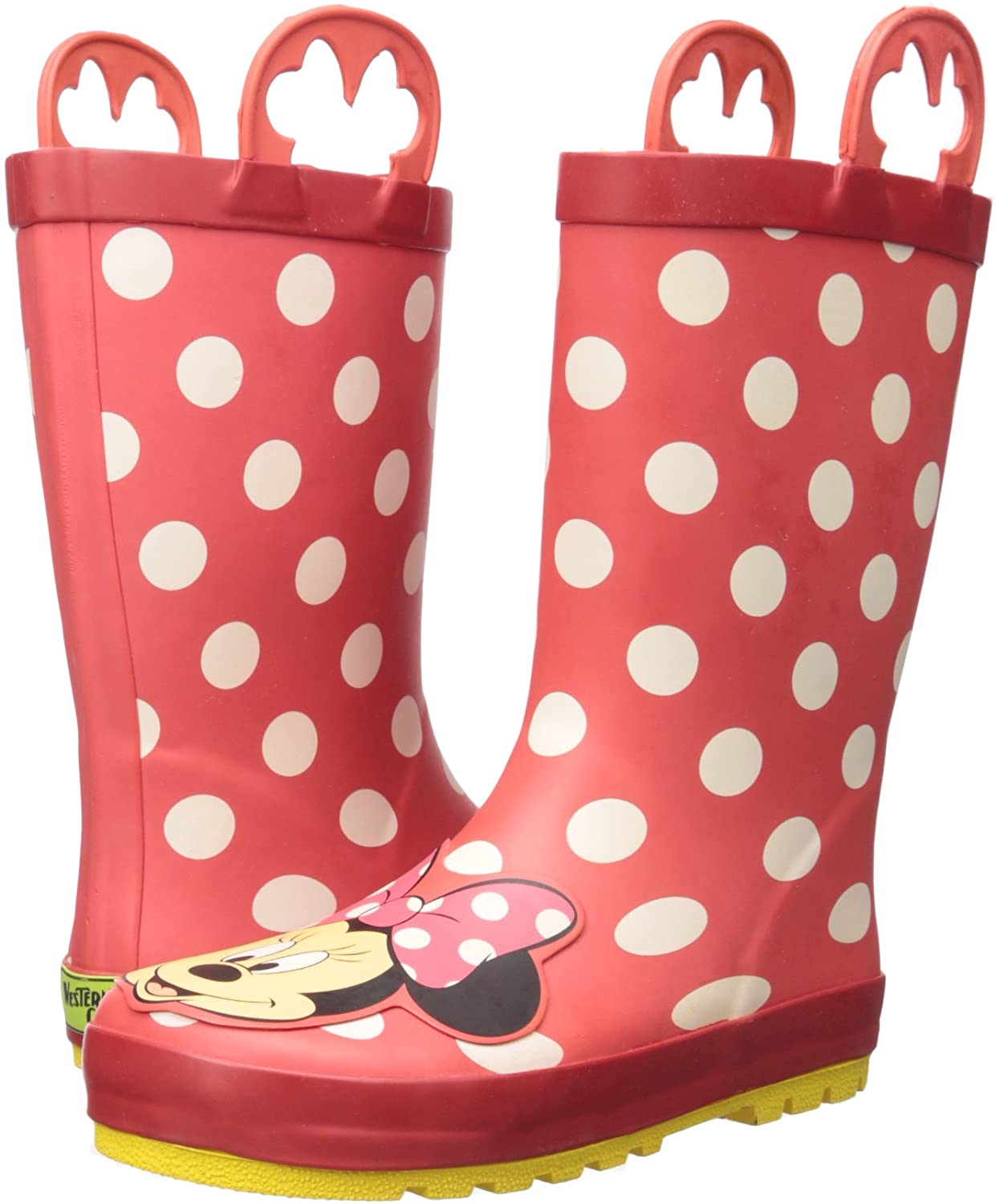 Western Chief Kids Womens Minnie Mouse Rain Boots, Minnie Mouse, Size 6