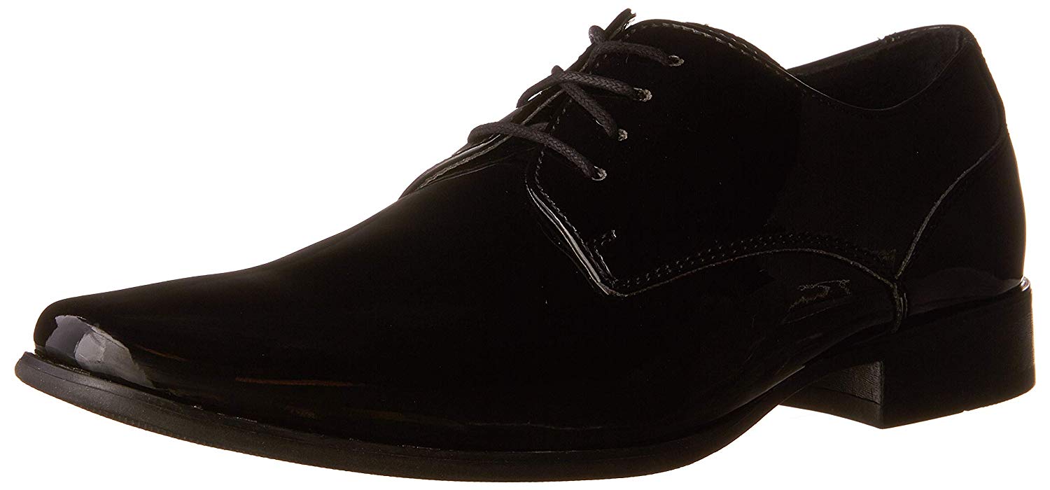 calvin klein men's brodie oxford black patent size 10
