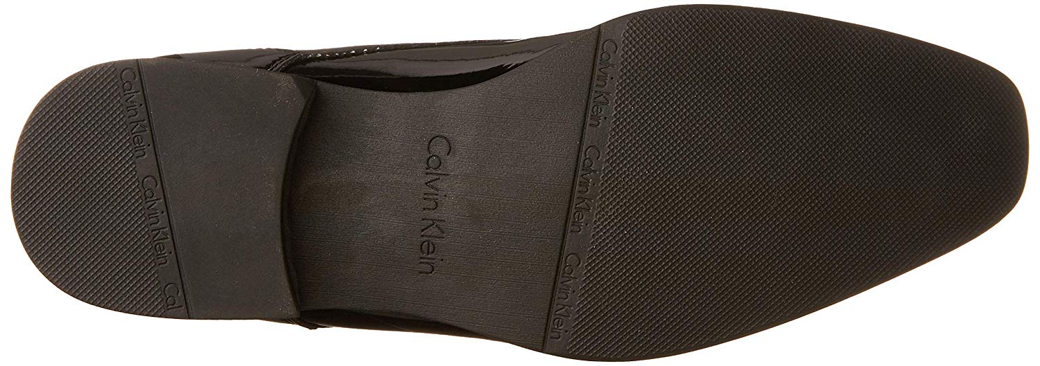 calvin klein men's brodie oxford black patent size 10