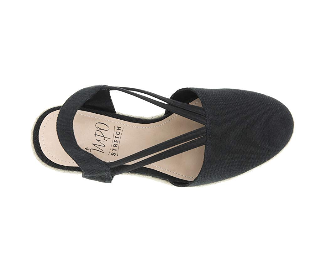 Impo TAEDRA Espadrille Stretch Platform Wedge, Black, Size 10.0 9poL | eBay