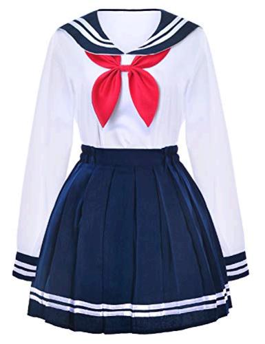 Japanese School Girls Uniform, MultiColor, Size Fit Weight 113-128Lbs ...
