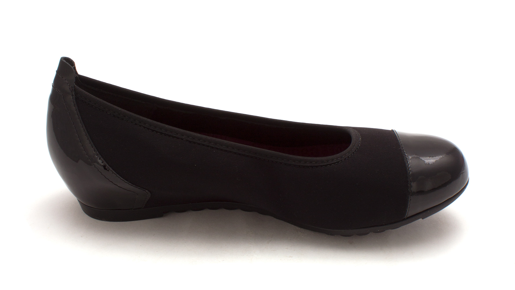 black cap toe flats