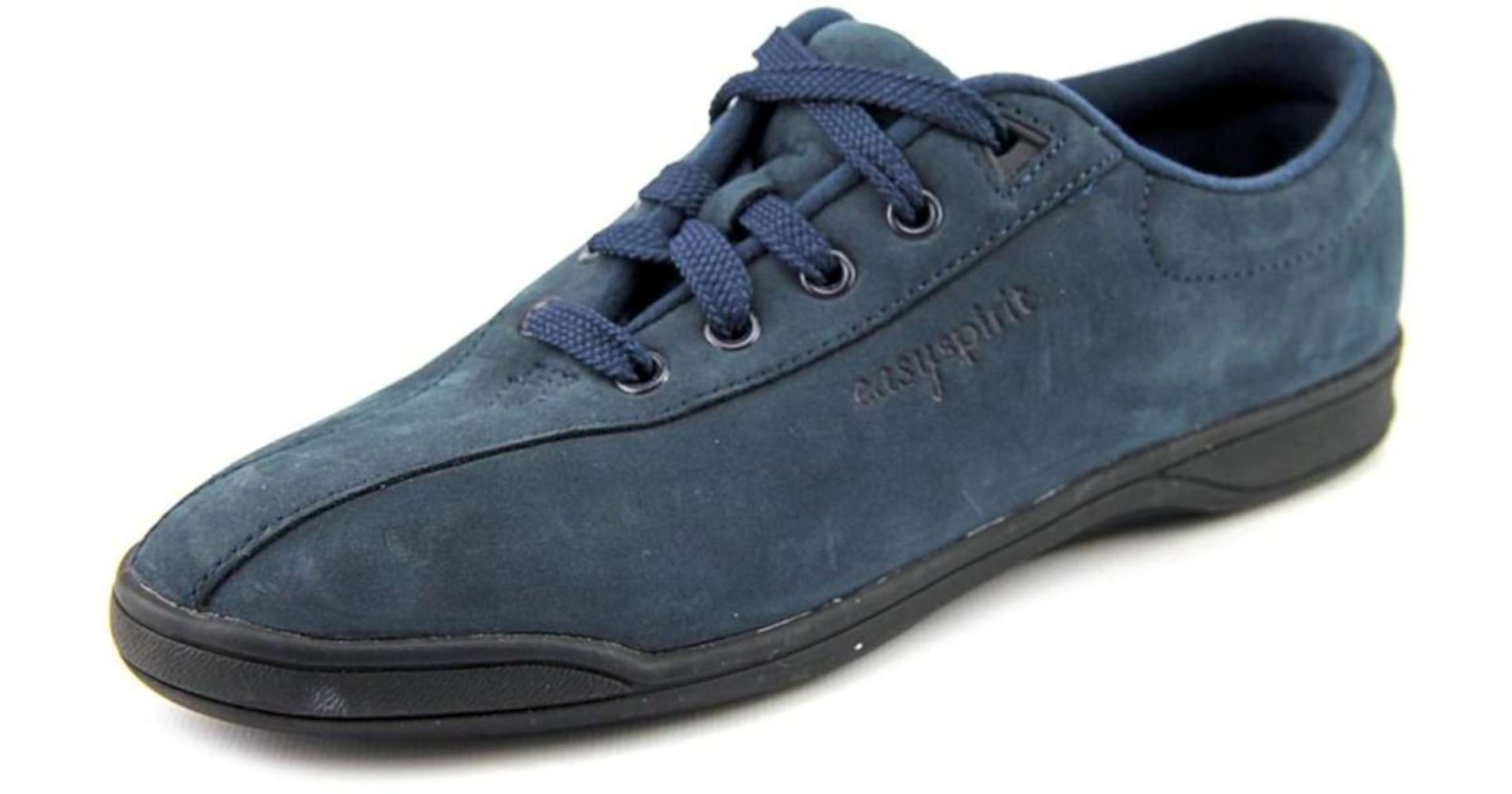 Easy Spirit Womens AP1 Leather Low Top Lace Up Fashion, Blue Nubuck ...