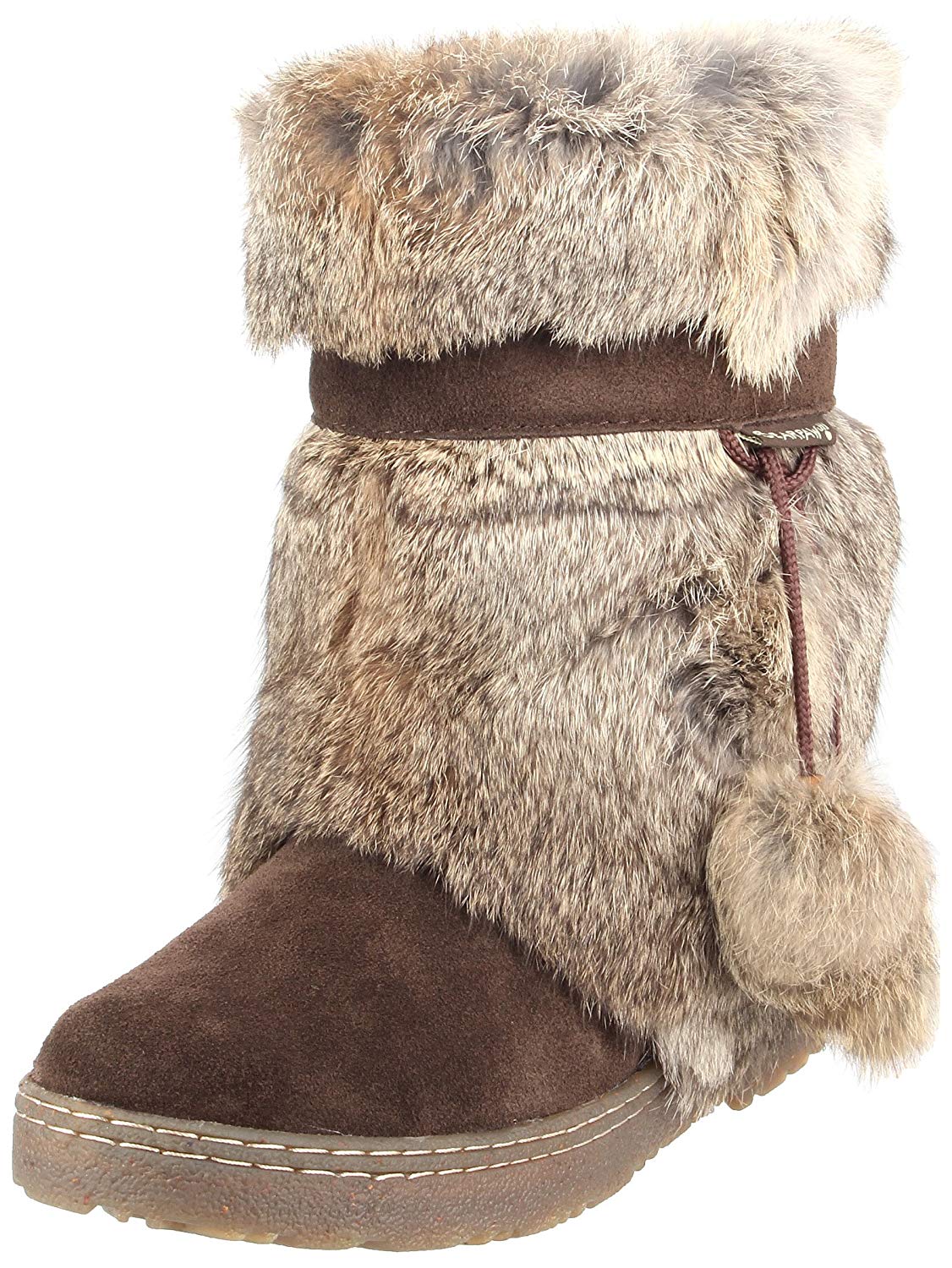 Bearpaw Women's Tama Rabbit Fur Boots, Chocolate, Size 8.0 | eBay