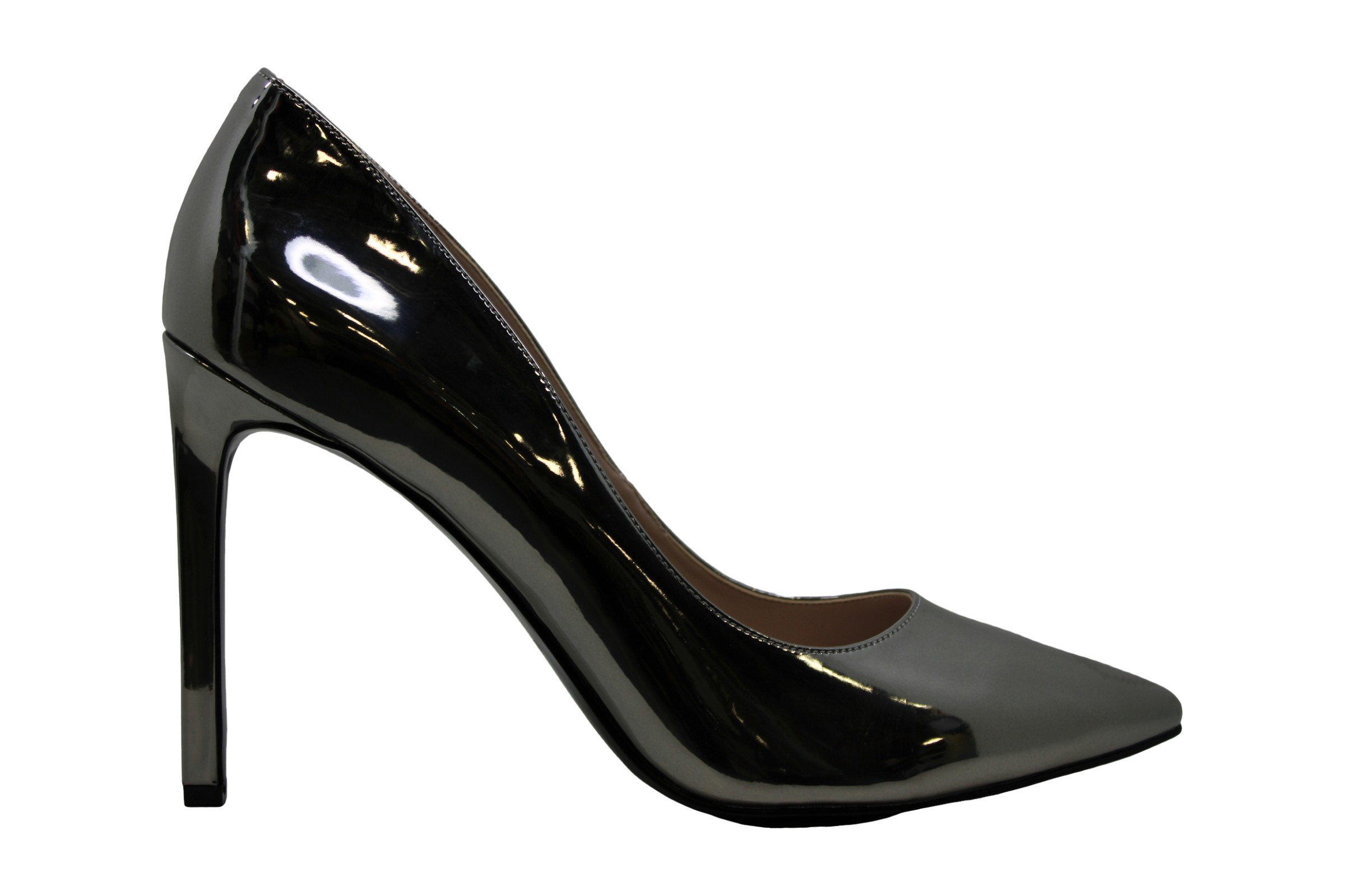 nine west leather & lucite pointed toe pump