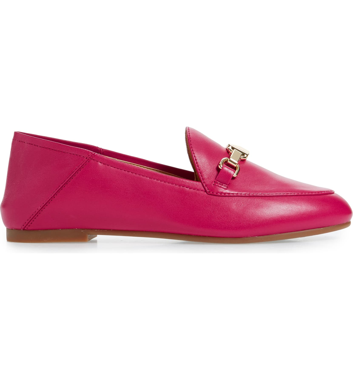 Michael Kors Womens Charlton Loafer Leather Almond Toe, Lacquer Pink ...