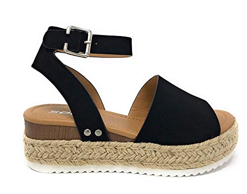 soda womens valett open toe casual ankle strap sandals