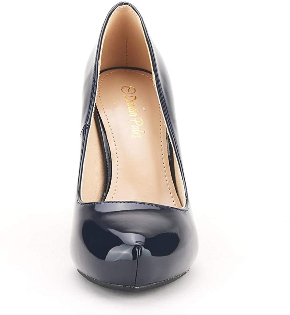 DREAM PAIRS Tiffany Women's New Classic Elegant Versatile Low Stiletto Heel