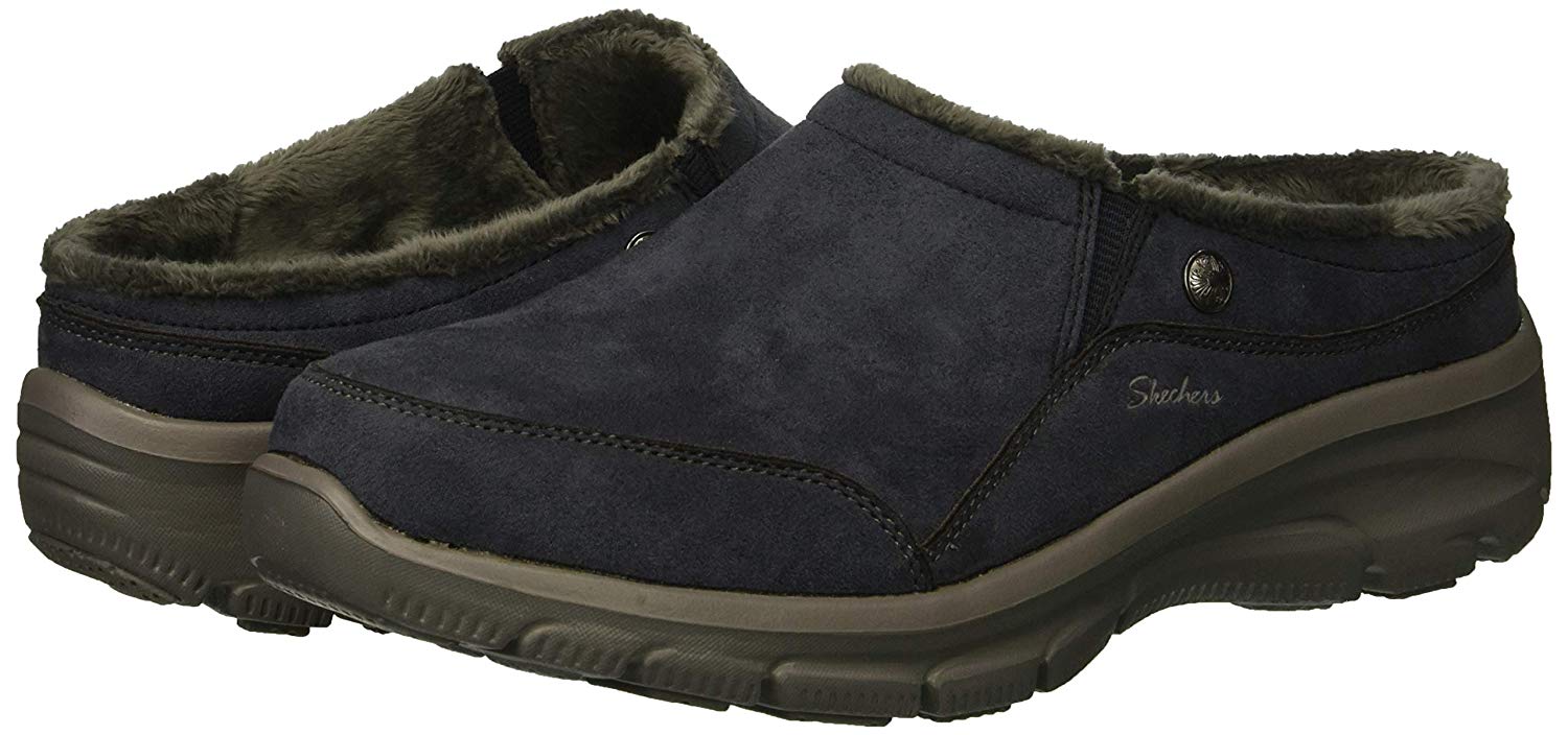 Skechers Women's Easy Going-Latte-Twin Gore Slip-on Open Back, Navy ...