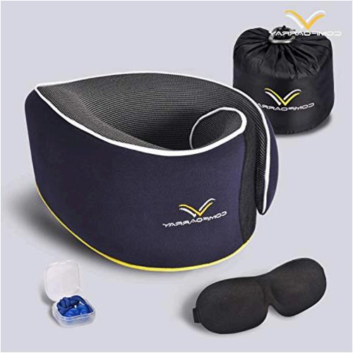 ComfoArray Travel Pillow, Neck Pillow for Airplane and, Navy Blue, Size ...