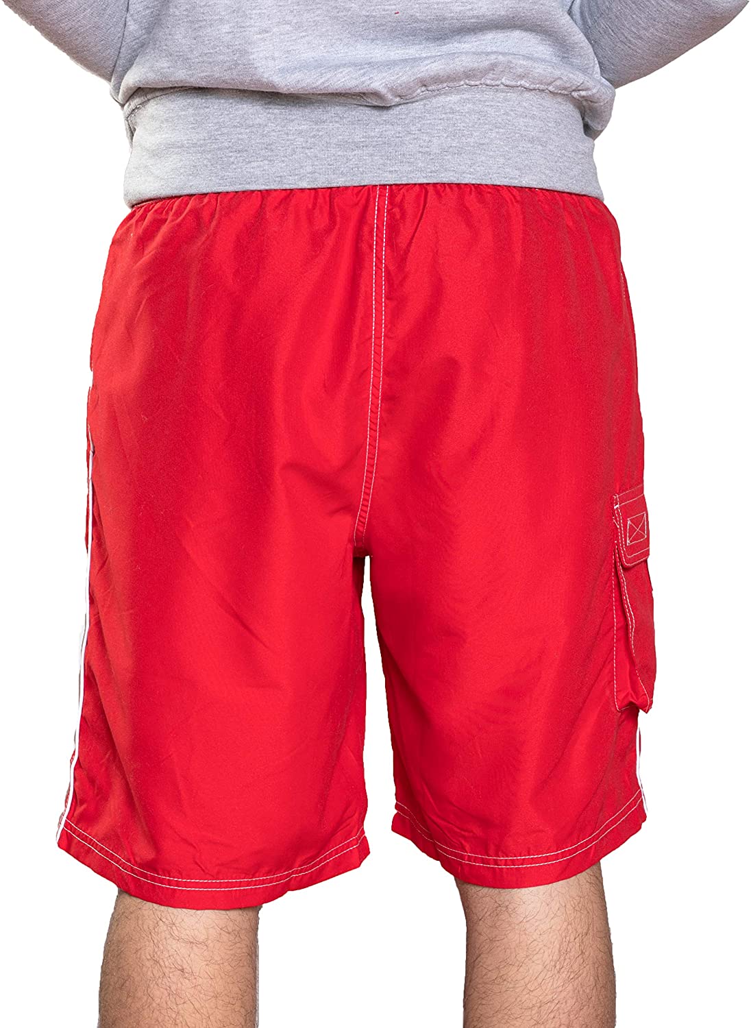 LIFEGUARD Officially Licensed Red Men's Board Shorts Swim, Red, Size X ...