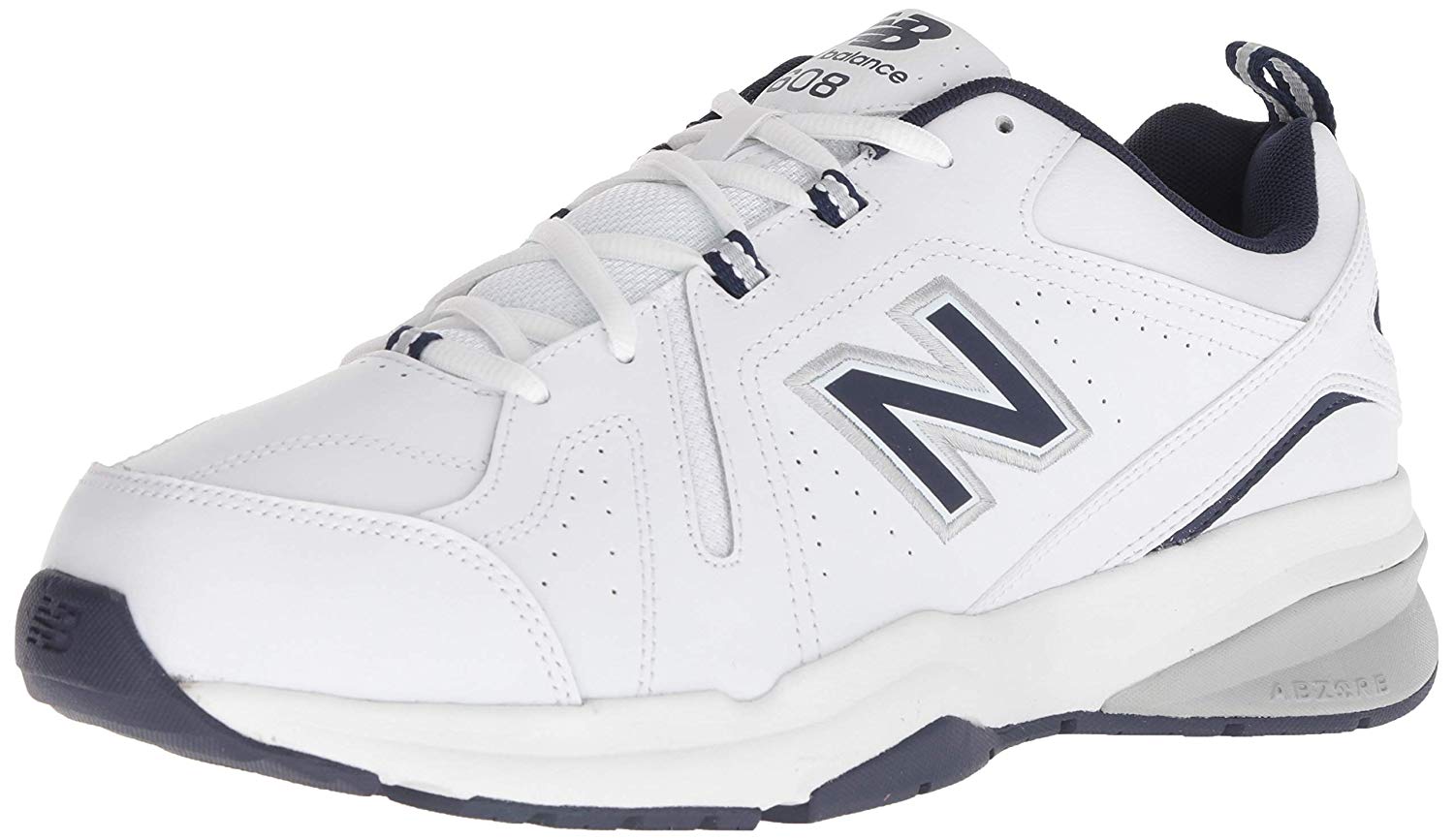 New Balance Mens MX608 Low Top Lace Up Walking Shoes, White/Navy, Size ...